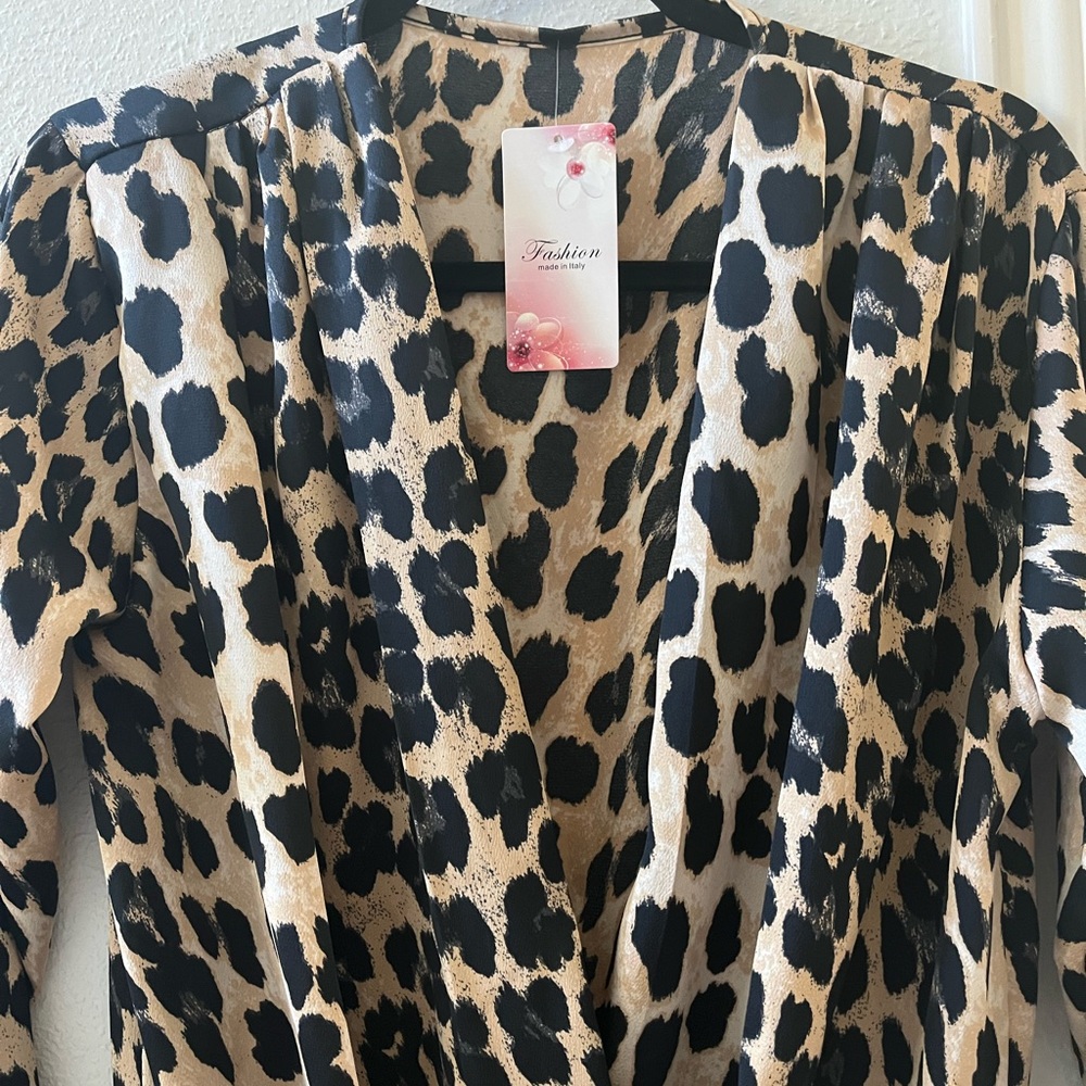 Leopard print body suit size M